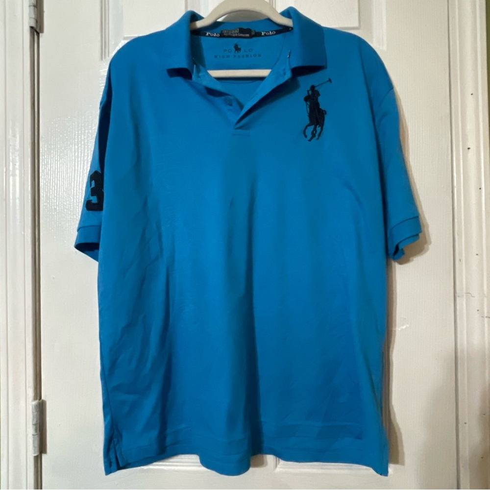 Polo by Ralph Lauren, Turquoise Blue, Big Pony Golf